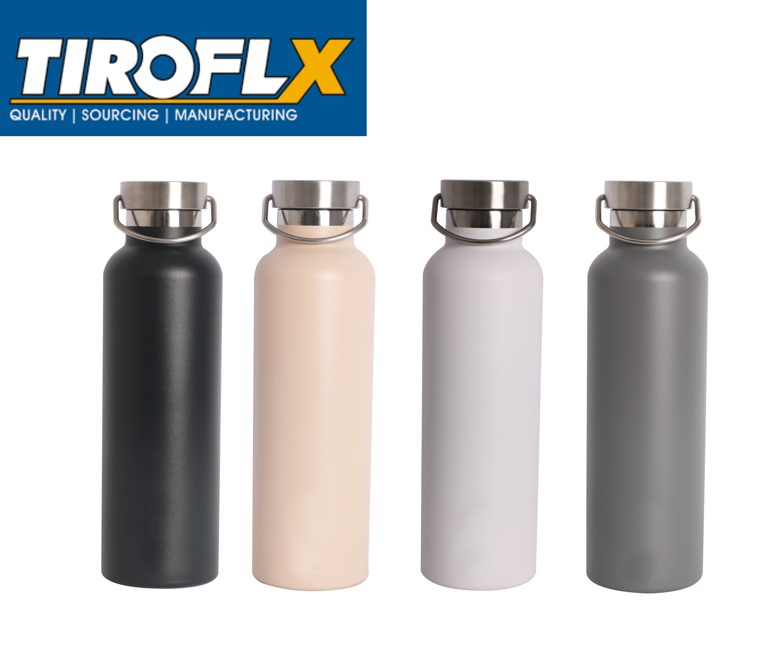 TIROFLX 750ML STAINLESS STEEL STANDARD MOUTH WATER BOTTLE